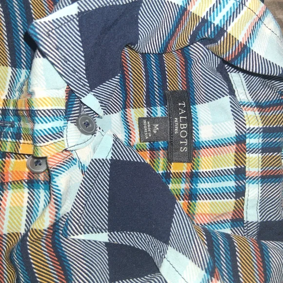 Talbots Multicolor Plaid Button Down Shirt - Picture 3 of 3